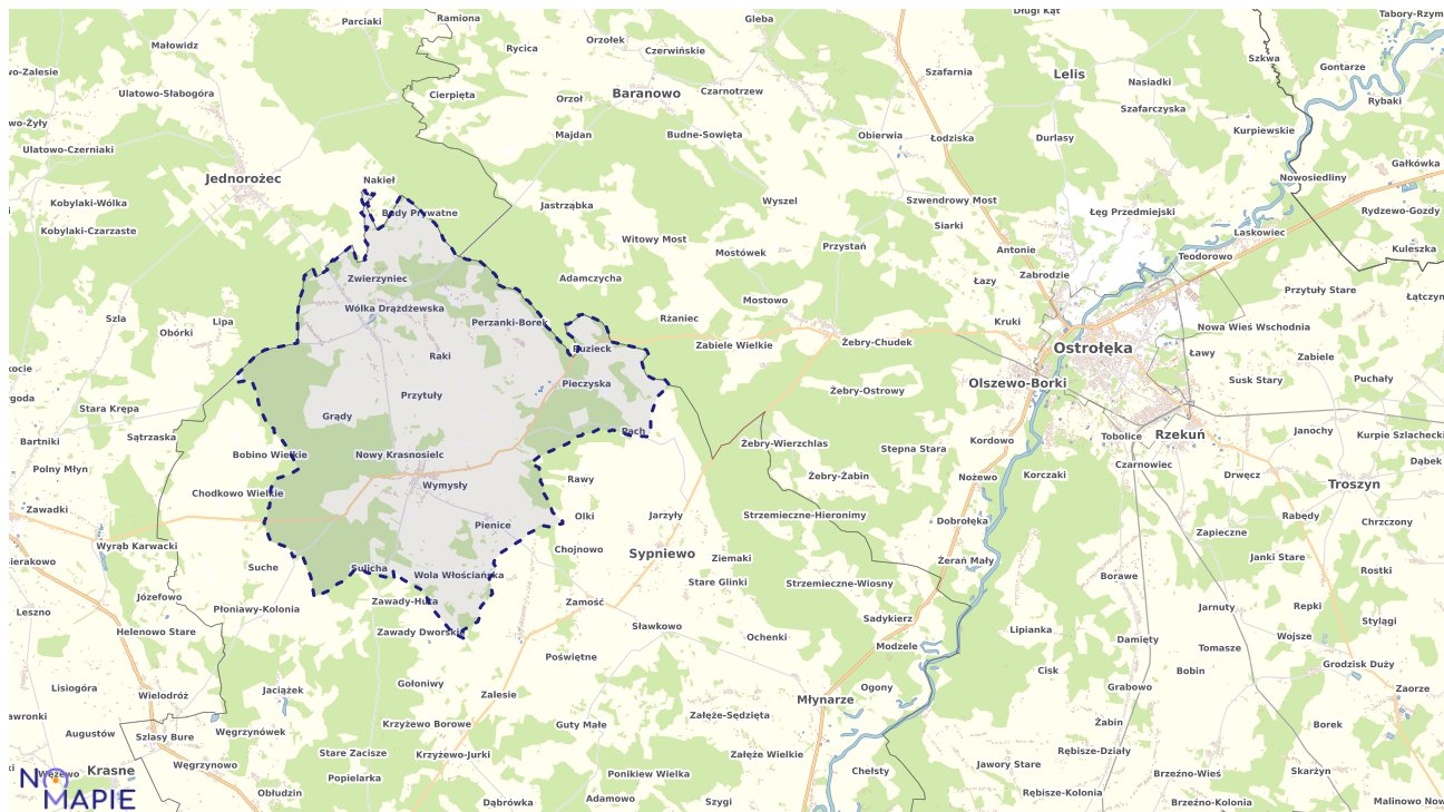 Mapa wyborów do sejmu Krasnosielc
